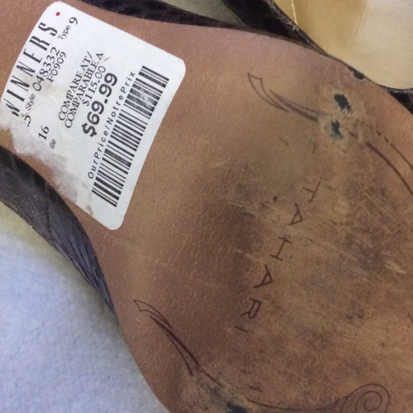 Tahari Riddle open square toe faux snakeskin heels - Picture 6 of 10